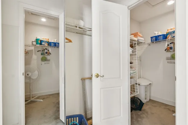a view of a balcony with wooden floor
