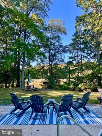 a view of lake with mountain