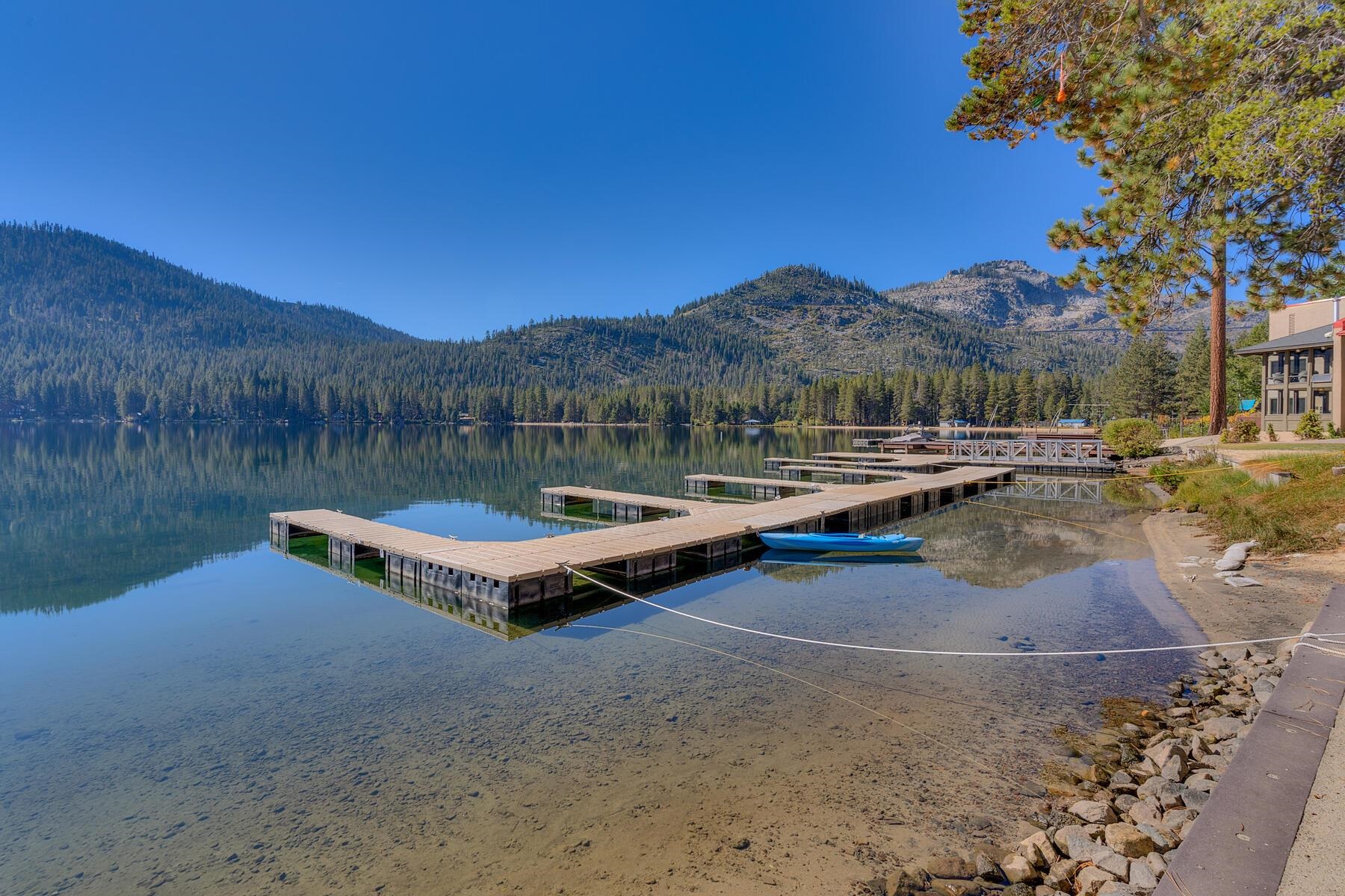 15775 Donner Pass Road, Unit 114 Truckee, CA 96161 - Photo 16 of 17 a view of a lake with a mountain