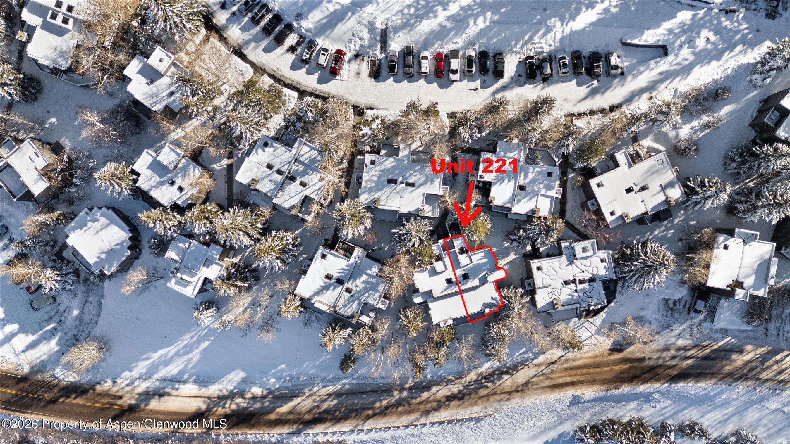 221 Meadow Ranch Road, Unit D4A Snowmass Village, CO 81615 - Photo 26 of 34 Drone Capture