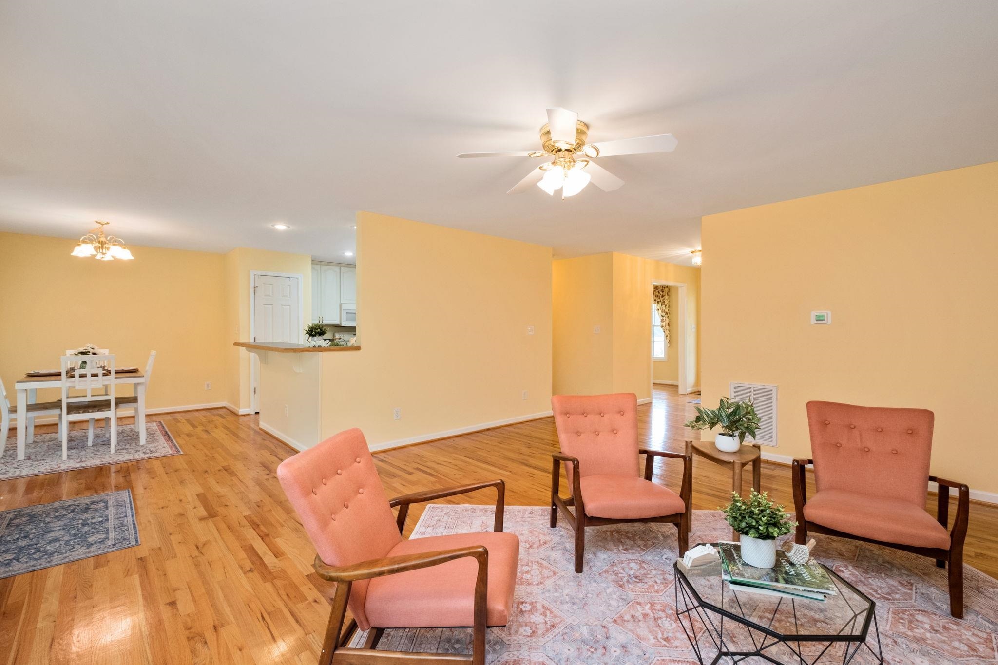 1456 New Hope Road Staunton, VA 24401 - Photo 11 of 46 a living room with furniture and a chandelier