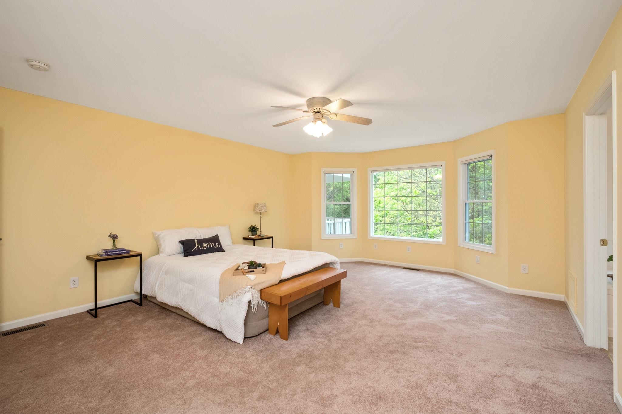 1456 New Hope Road Staunton, VA 24401 - Photo 13 of 46 a spacious bedroom with a bed and a chandelier
