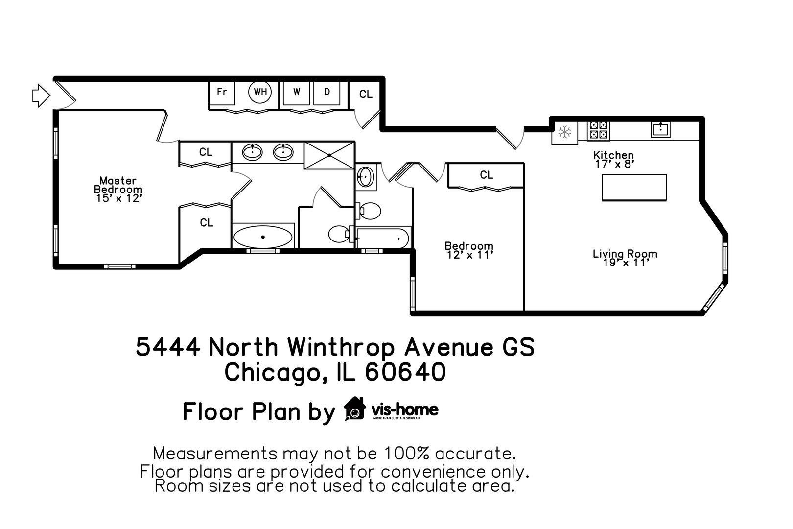5444 North Winthrop Avenue, Unit GS Chicago, IL 60640 - Photo 18 of 18 a picture of a white and white walls