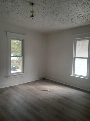 an empty room with a window