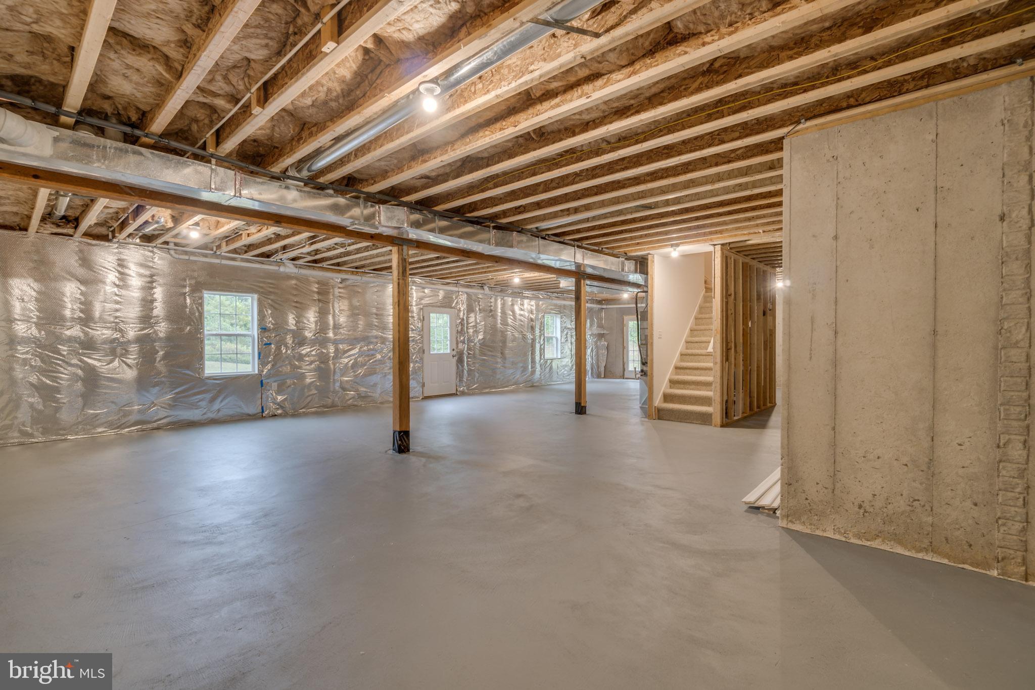 6051 Courthouse Road Spotsylvania, VA 22551 - Photo 31 of 35 LARGE UNFINISHED BASEMENT / PAINTED FLOOR