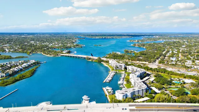 an aerial view of a house with a swimming pool yard and mountain view in back