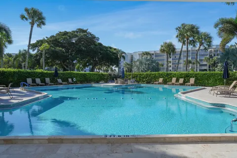 an outdoor space with seating