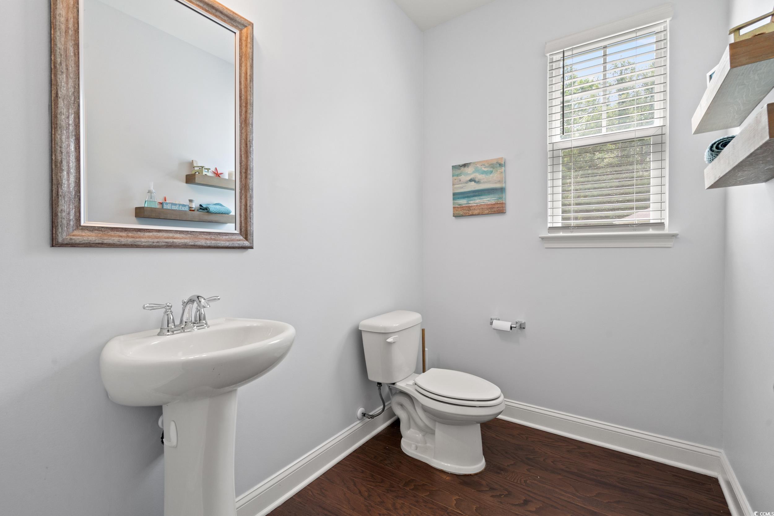 405 Spring View Little River, SC 29566 - Photo 37 of 40 Half bathroom with baseboards and wood finished floors