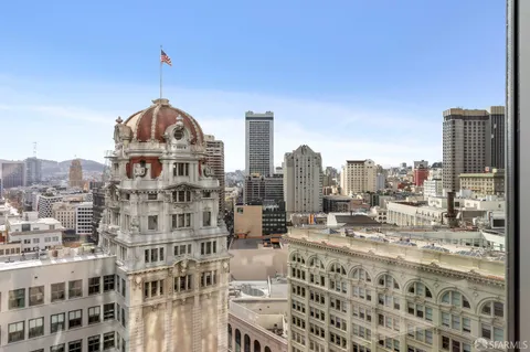 a view of a city from a balcony