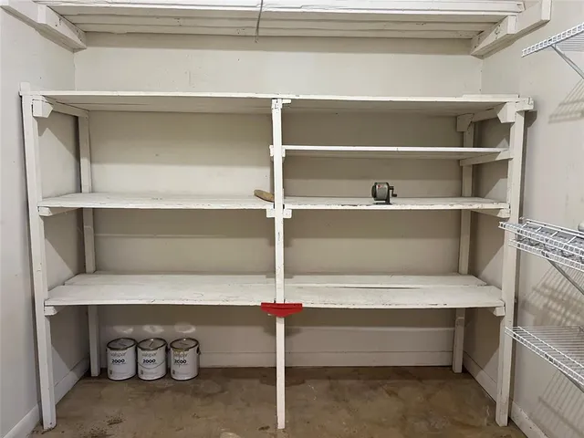 a view of storage and utility room