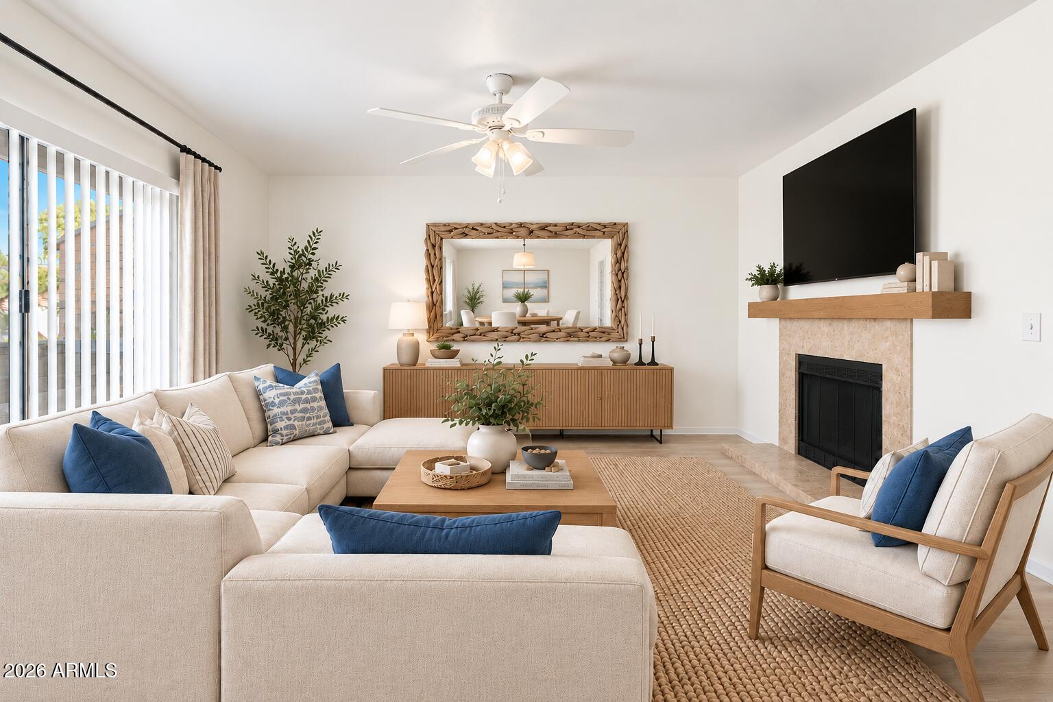 1331 West Baseline Road, Unit 228 Mesa, AZ 85202 - Photo 6 of 31 Family room virtually staged