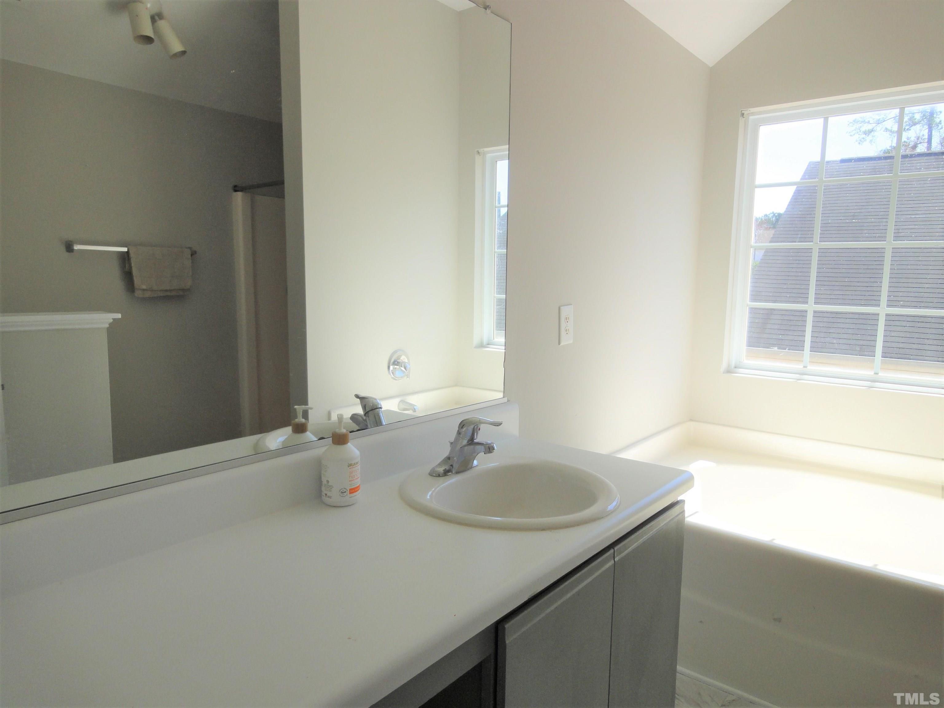 3615 Cyrus Street Raleigh, NC 27610 - Photo 19 of 36 a bathroom with a sink and a bathtub