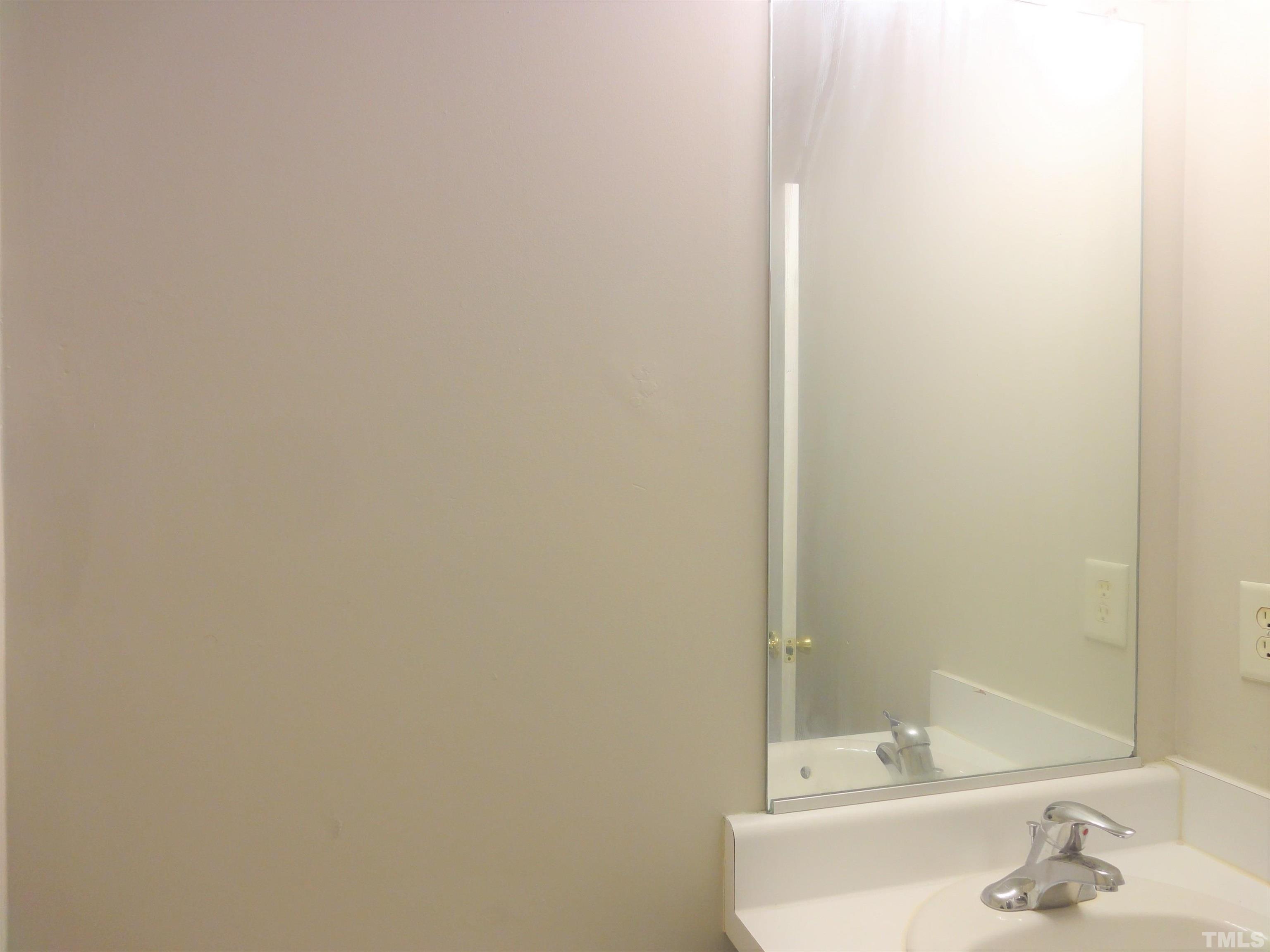 3615 Cyrus Street Raleigh, NC 27610 - Photo 31 of 36 a bathroom with a sink and a mirror