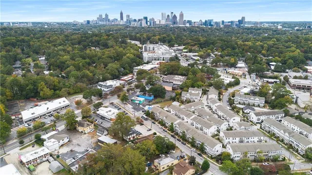 an aerial view of multiple house