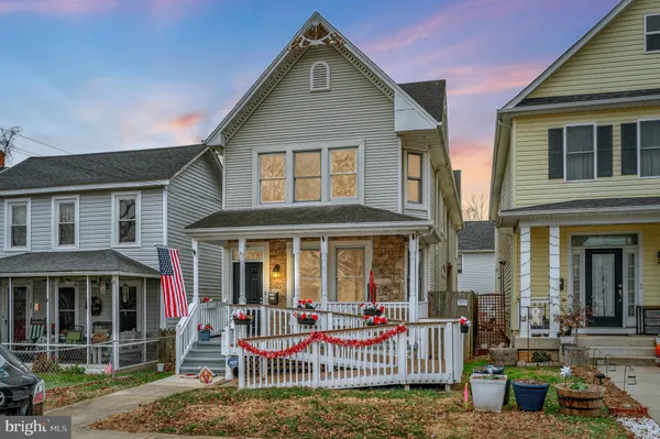 a view of a house with a porch