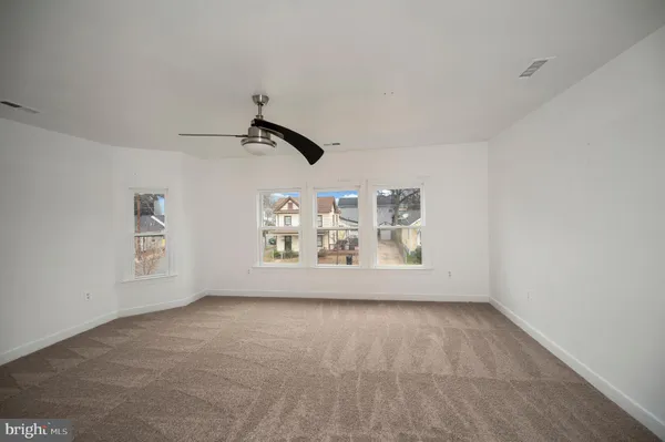 a view of lake with green space