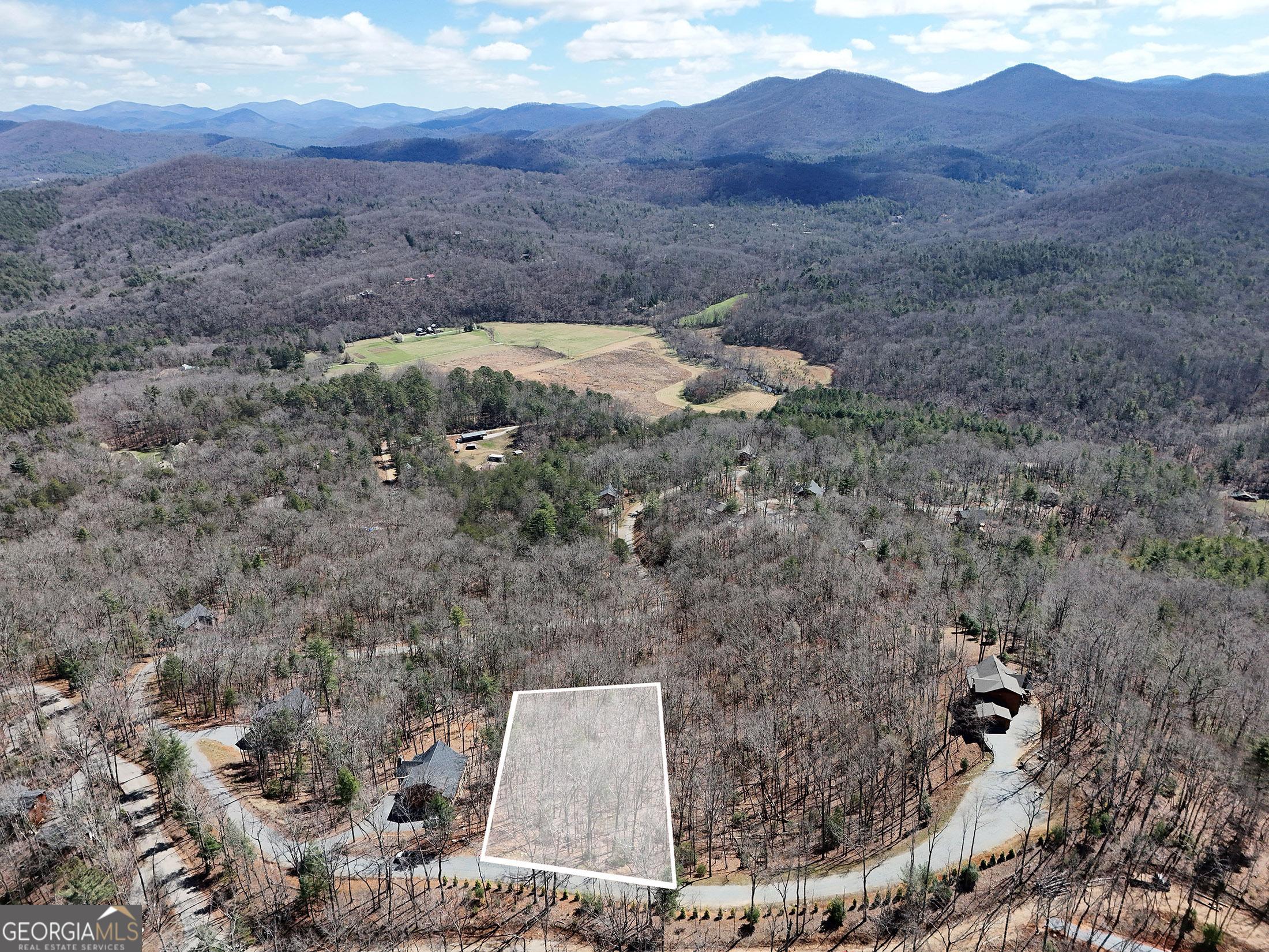 Lot 12 Native Trail Cherry Log, GA 30513 - Photo 10 of 14 a view of a dry yard with mountains in the background