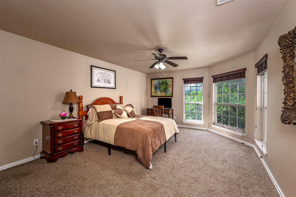 100 Manders Court Runaway Bay, TX 76426 - Photo 25 of 33 a bed room with bed and a large window