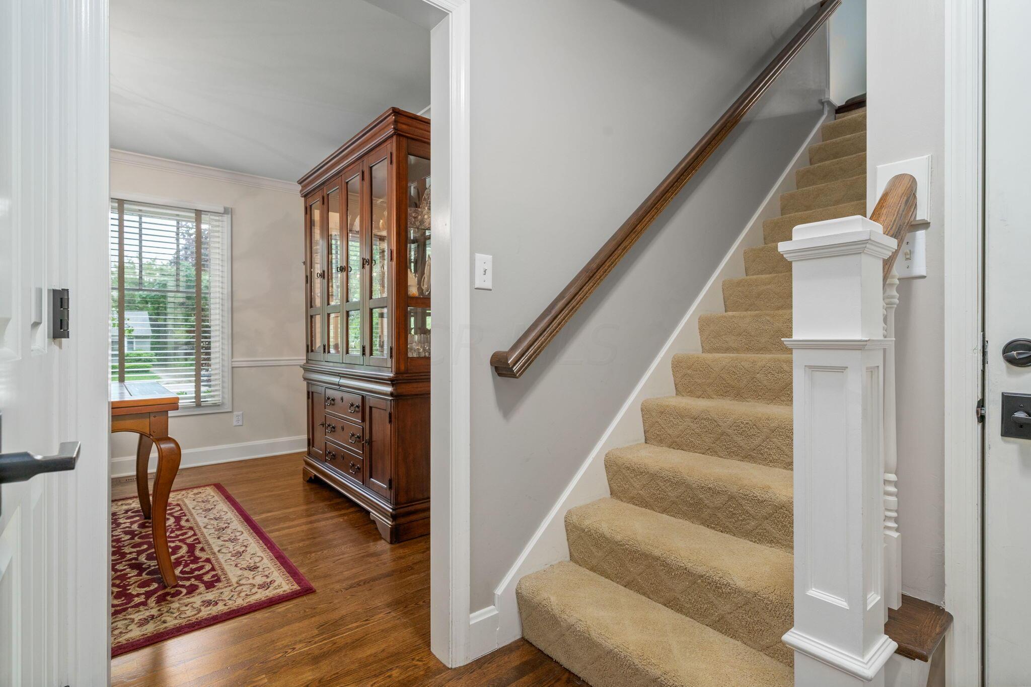 2340 Zollinger Road Columbus, OH 43221 - Photo 28 of 79 Private Staircase Up to Primary bedroom and Flex Space