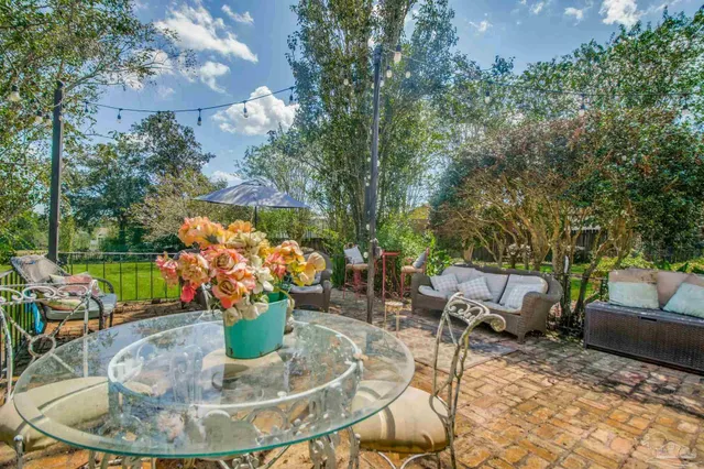 a view of a house with a patio