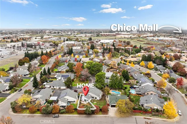 an aerial view of a city