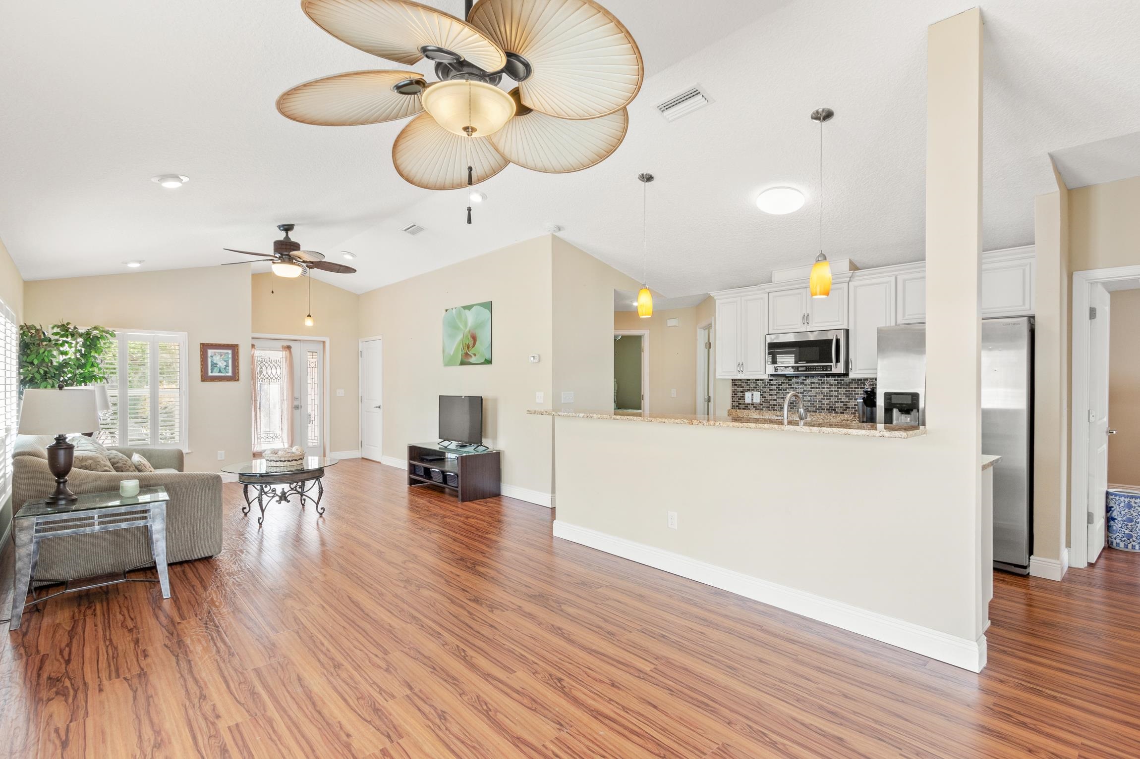 32 Comares Avenue St. Augustine, FL 32080 - Photo 12 of 43 a view of kitchen with cabinets and wooden floor
