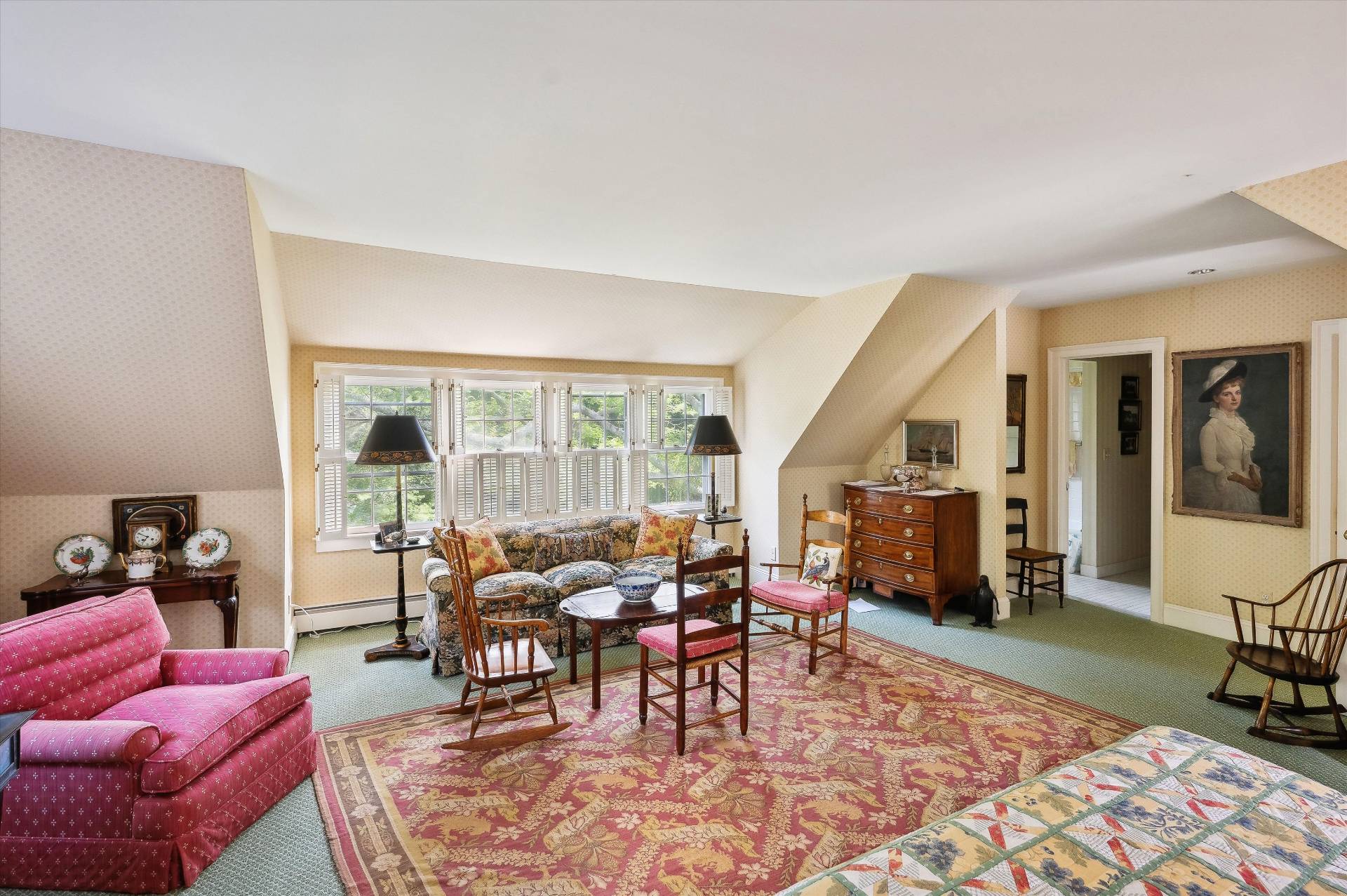 32 Ox Pasture Road Southampton, NY 11968 - Photo 19 of 25 a living room with furniture or couch and a fireplace