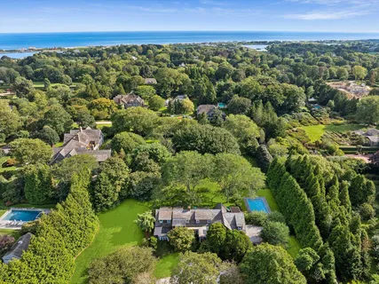 an aerial view of a city with lots of residential buildings