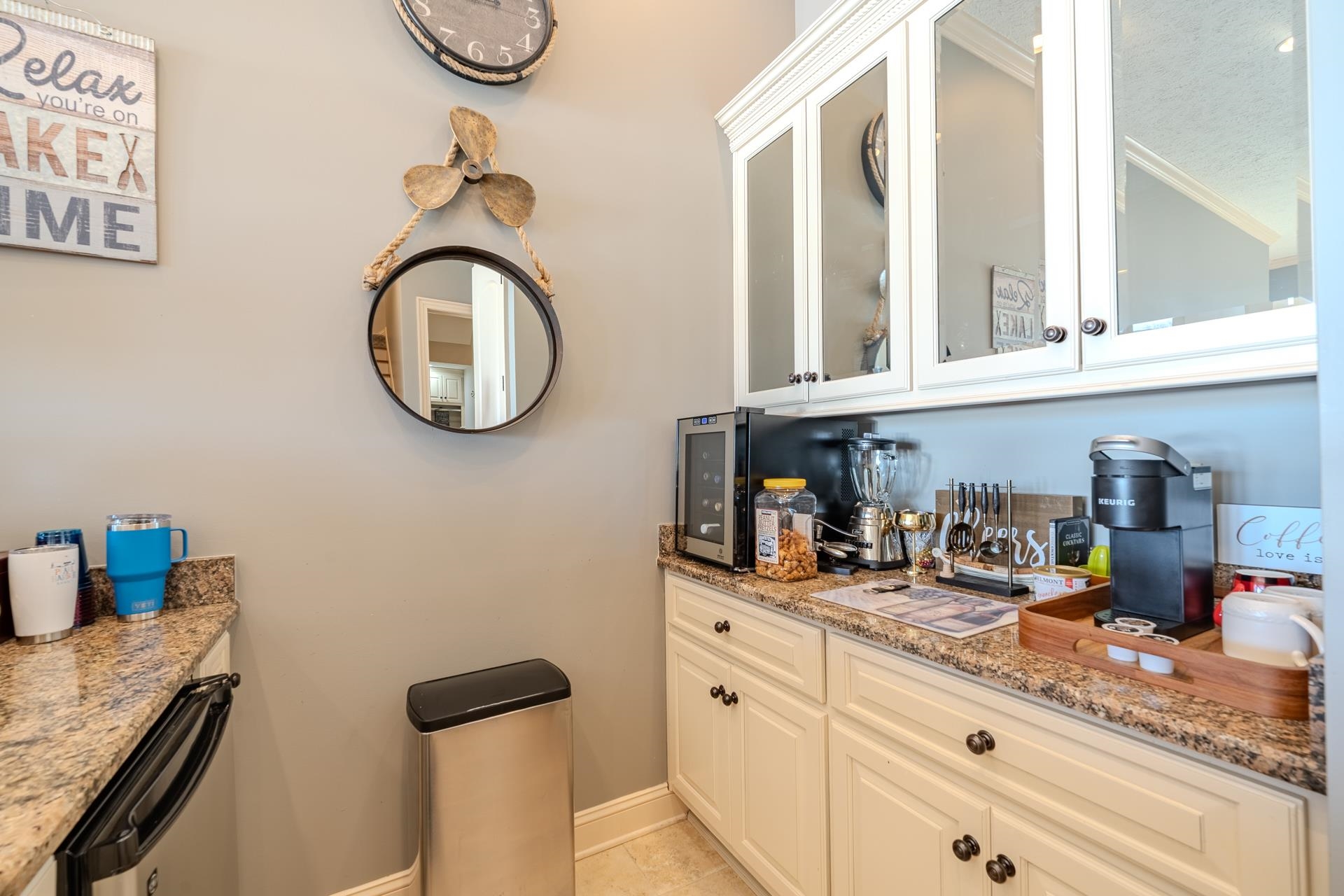 75 C Oasis Lane Savannah, TN 38372 - Photo 25 of 38 a bathroom with a granite countertop sink and a mirror