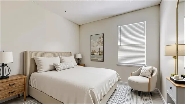 an empty room with a window