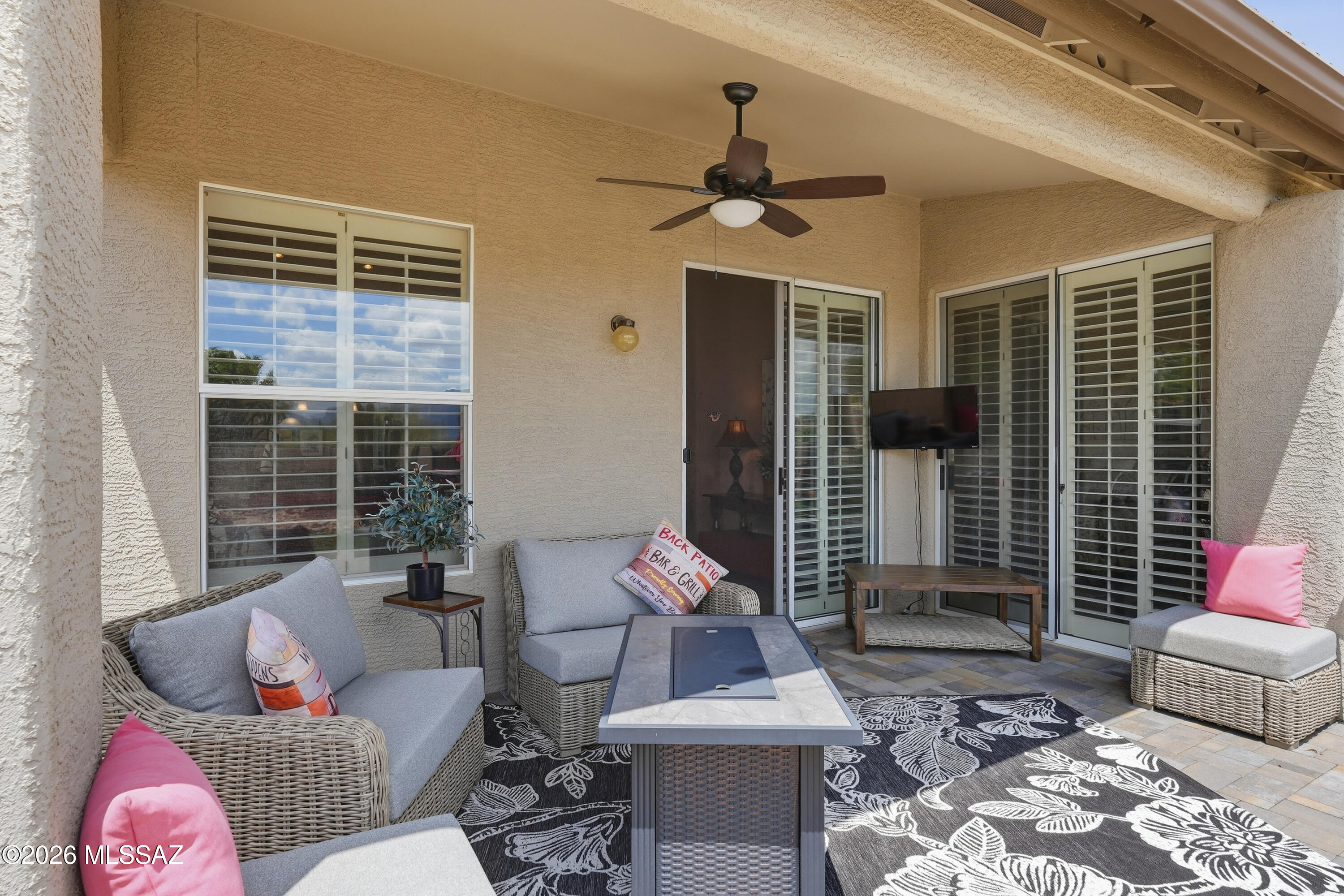 64453 East Wind Ridge Circle Tucson, AZ 85739 - Photo 25 of 28 Covered Patio w/Room Patio Furniture