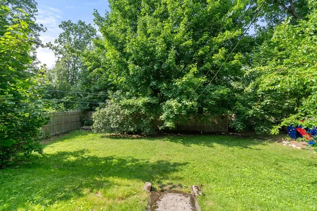 a view of an outdoor space and a yard