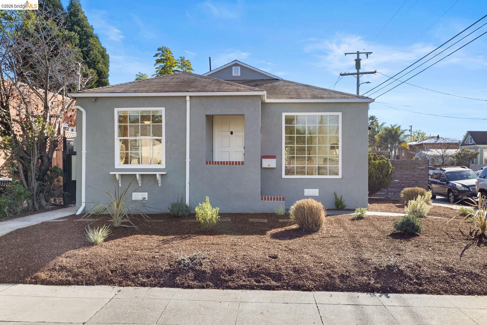 a front view of a house