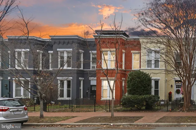 a front view of a building