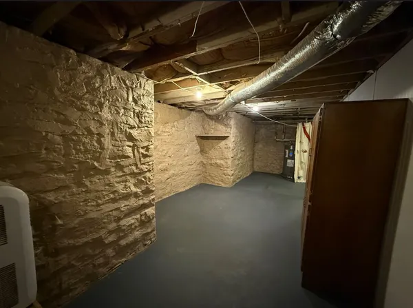 a view of storage and utility room