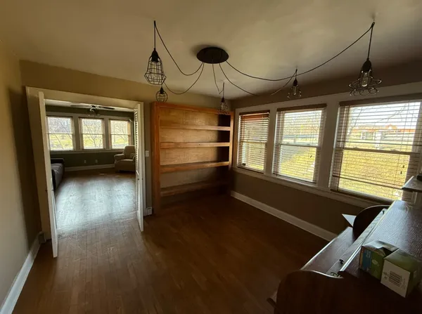 a view of walk in closet with window
