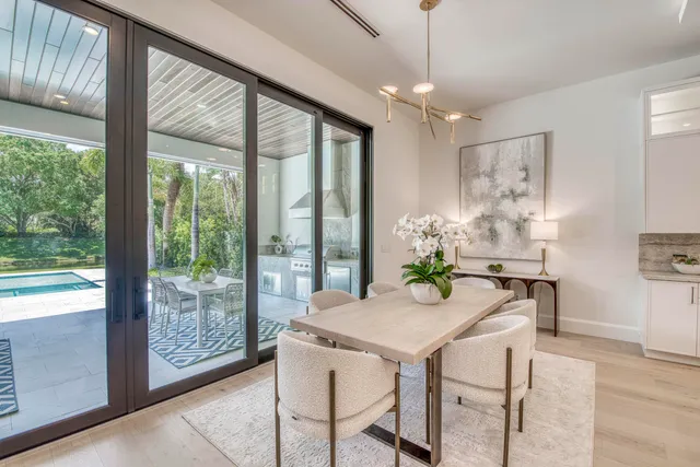 a kitchen with sink and center island