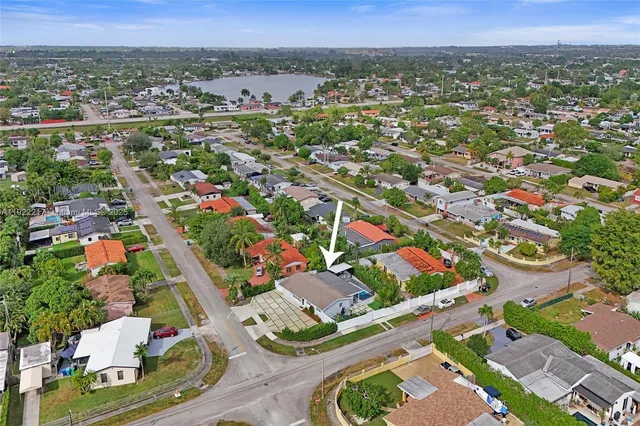 an aerial view of multiple house