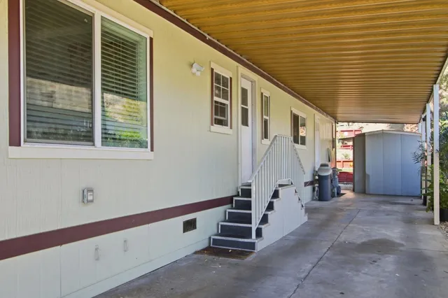 a view of a house with a patio
