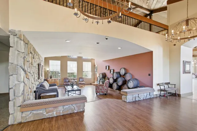 a view of a terrace with outdoor seating