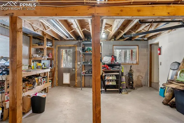 a view of storage and utility room