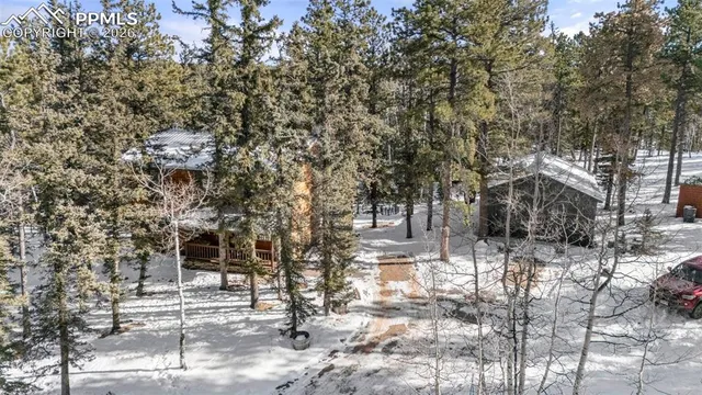 a view of covered with trees