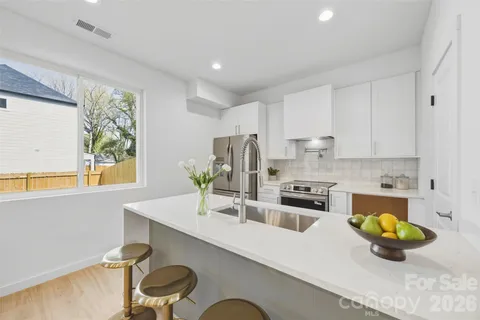 a kitchen with a sink appliances and cabinets