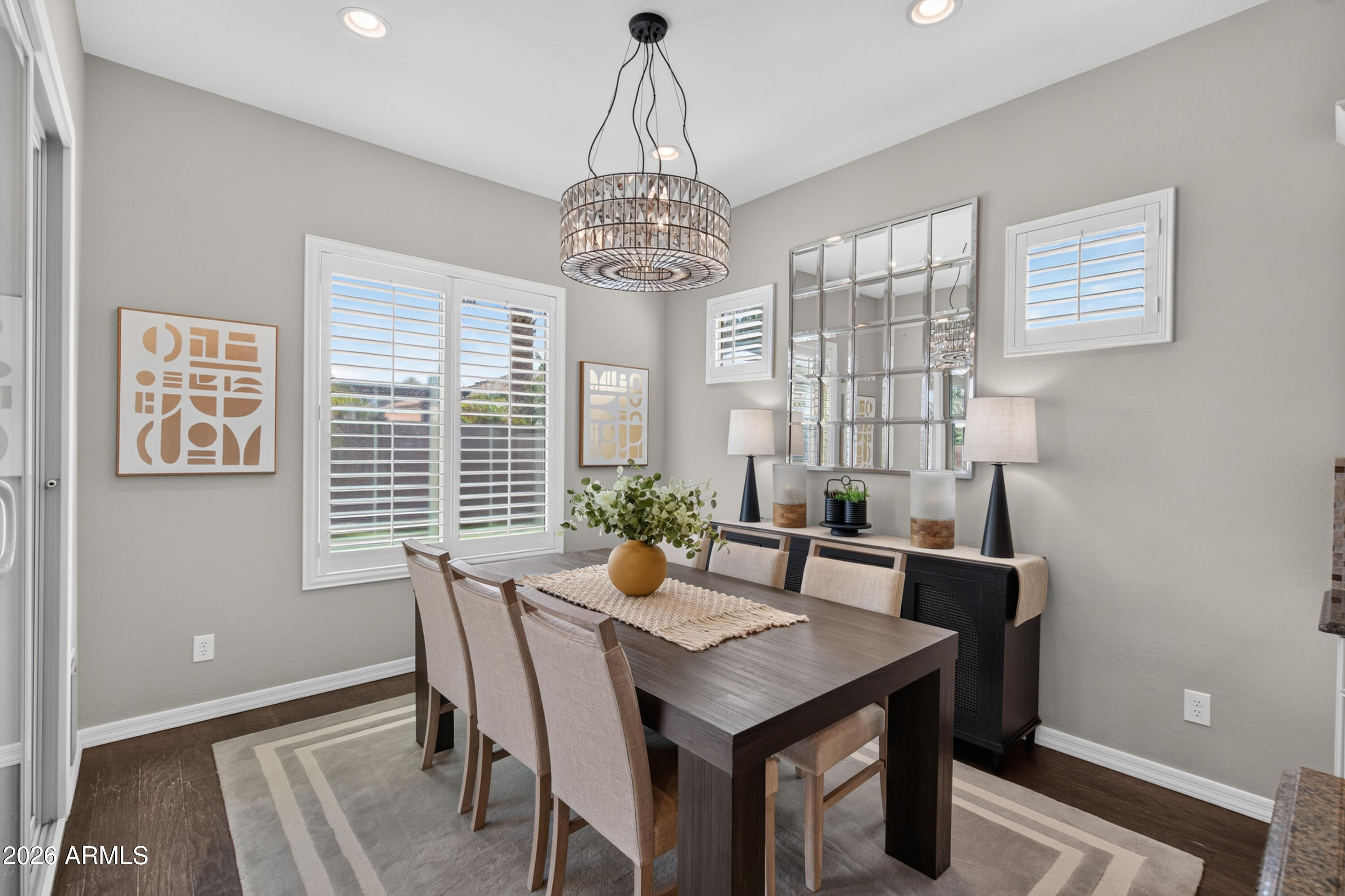 2883 East Ridgewood Lane Gilbert, AZ 85298 - Photo 20 of 77 Dining Area Overlooking Backyard & Pool