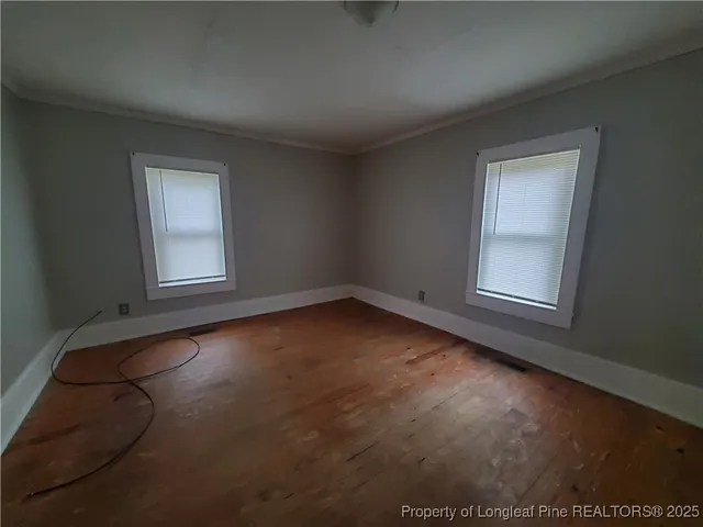 an empty room with a window