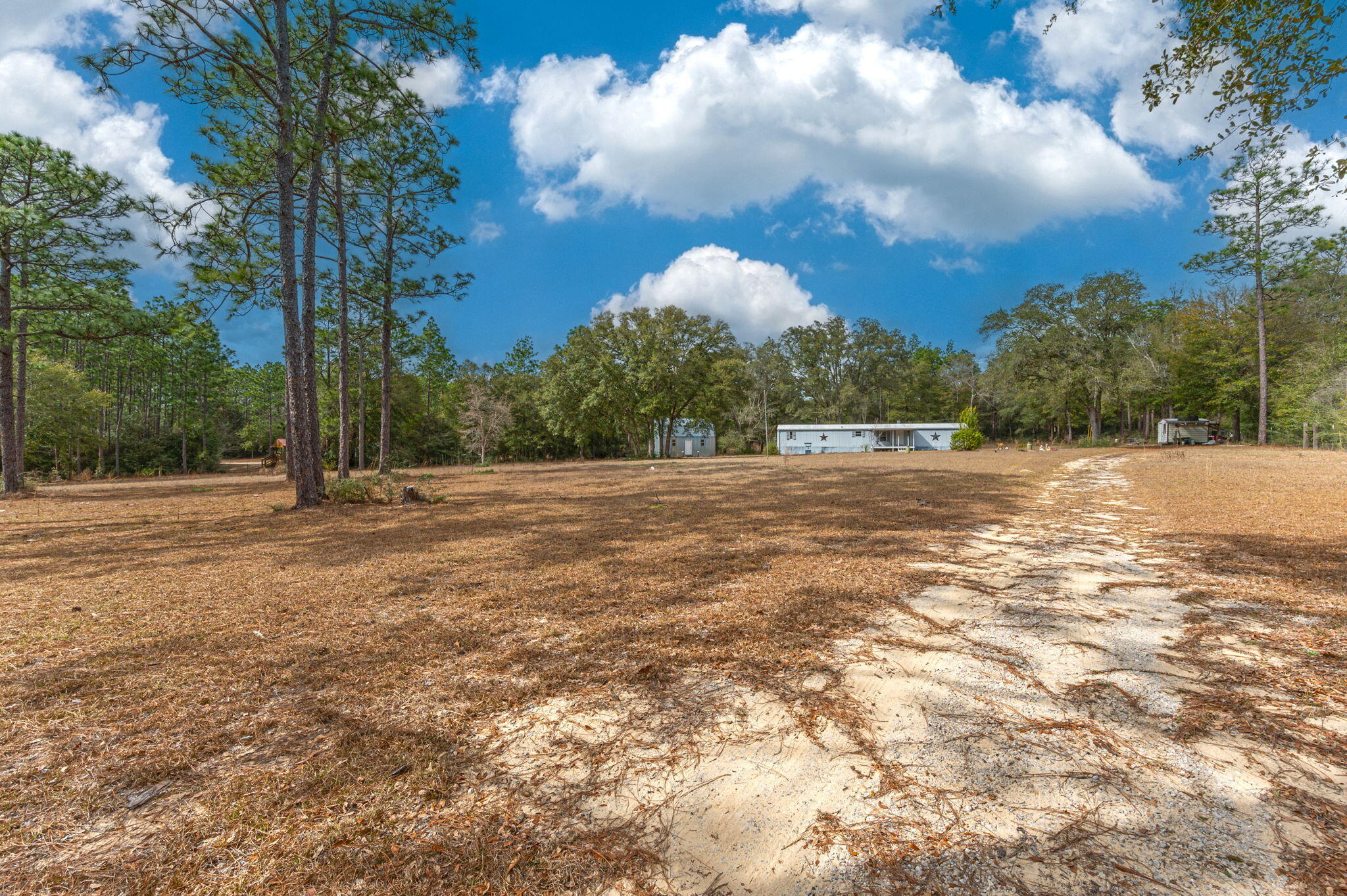 4507 Rainbird Rise Road Crestview, FL 32539 - Photo 29 of 33 a backyard of a house with lots of green space
