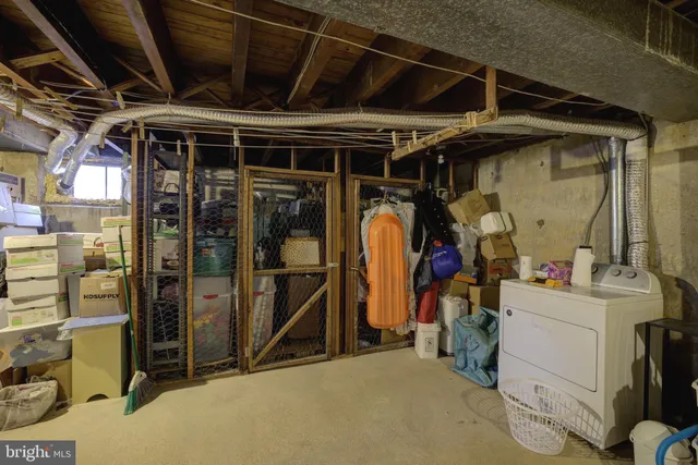 a view of storage and utility room