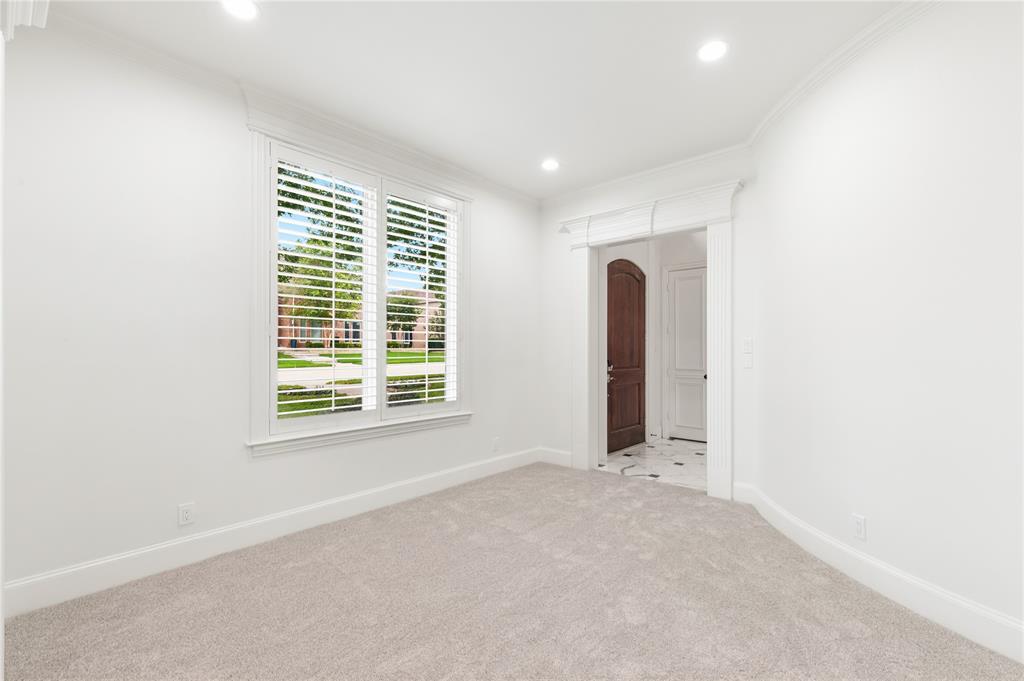 967 East Bethel School Road Coppell, TX 75019 - Photo 9 of 39 Room featuring neutral carpet, white walls, and recessed lighting