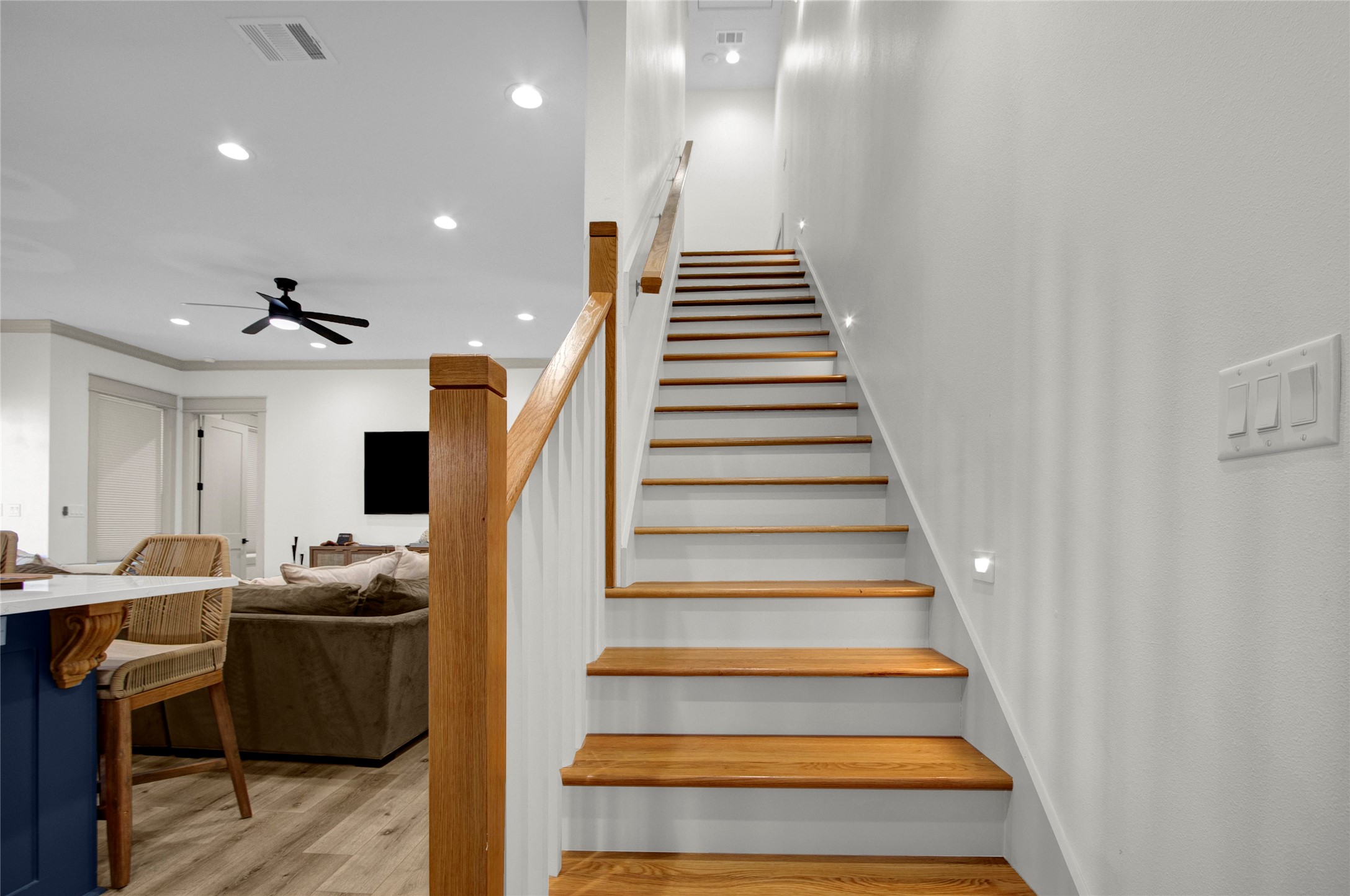 2906 Shady Lane Crystal Beach, TX 77650 - Photo 17 of 35 a room with furniture and stairs