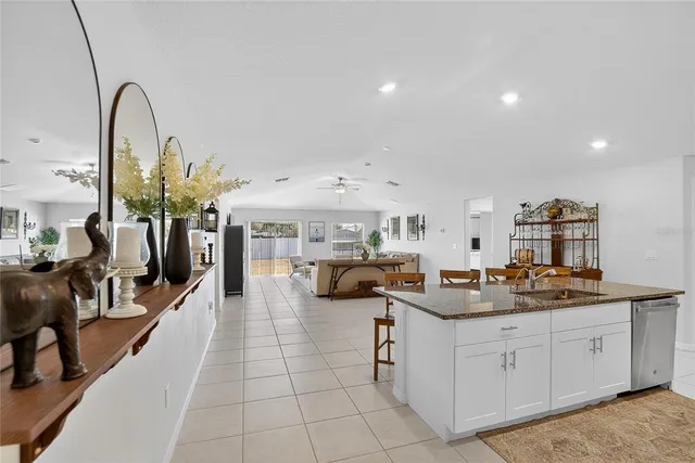 a very nice looking kitchen with lots of counter space